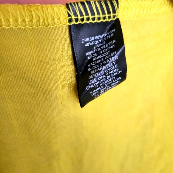 Mlle Gabrielle mustard summer dress, no sleeves, XL - Picture 5 of 6